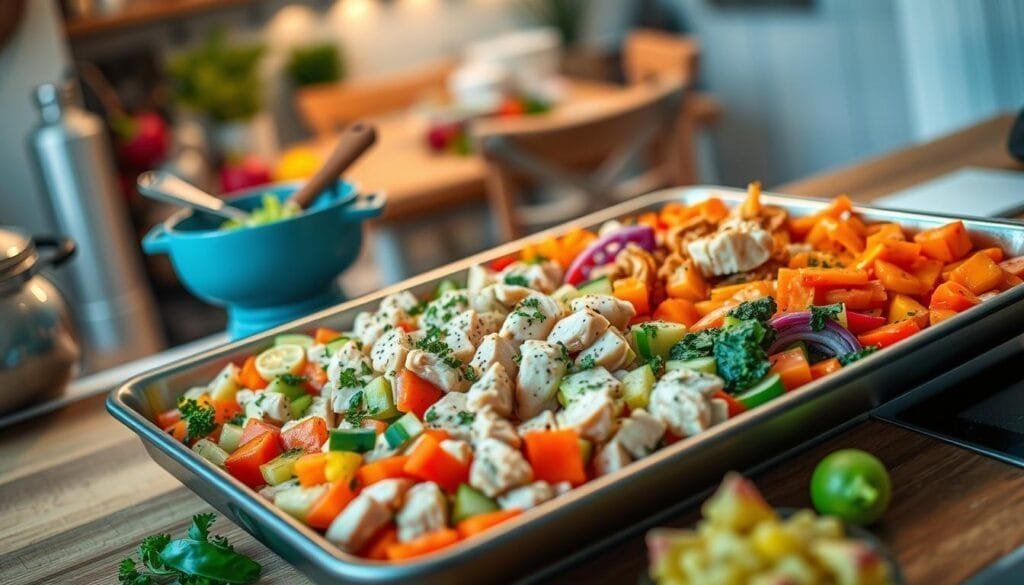 Sheet Pan Dinner Preparation Sheet Pan Dinner Preparation