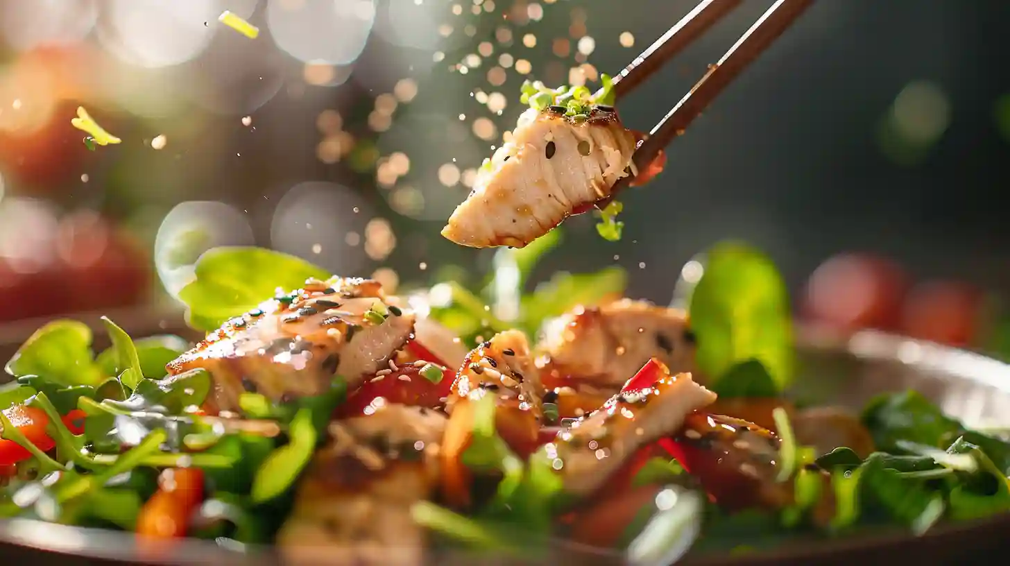 Bang Bang Chicken Bowl Recipe – A Bold & Flavorful Fusion Dish Side-by-side comparison of traditional poke bowl and Bang Bang Chicken Poke Bowl