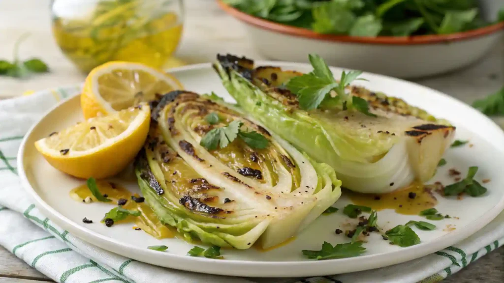 Grilled Cabbage With Preserved Lemon Mostarda 1