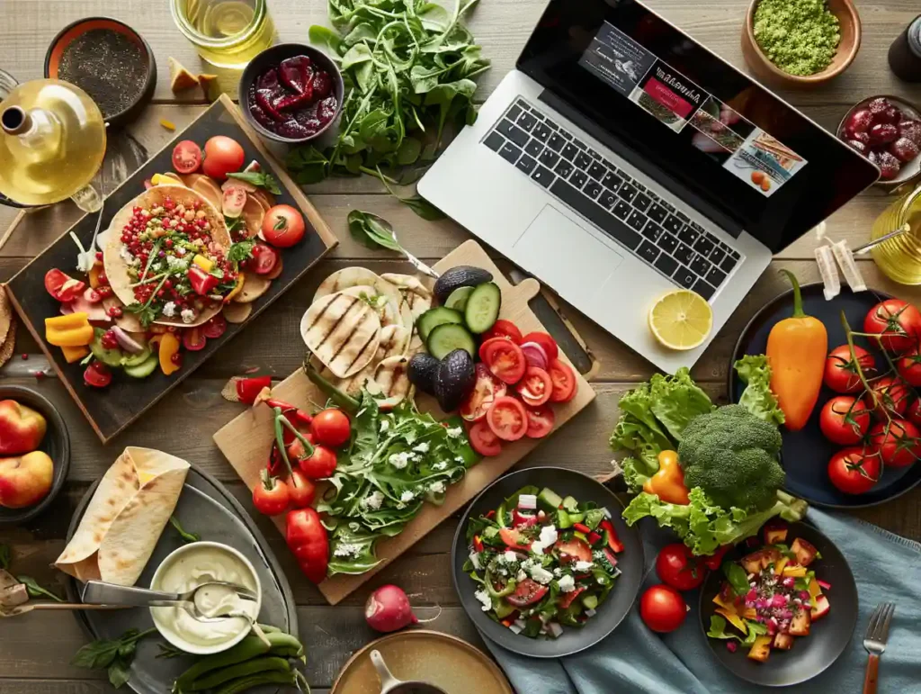 Alt Text: Grilled chicken Caesar salad wraps filled with lettuce, tomatoes, and Parmesan in tortillas