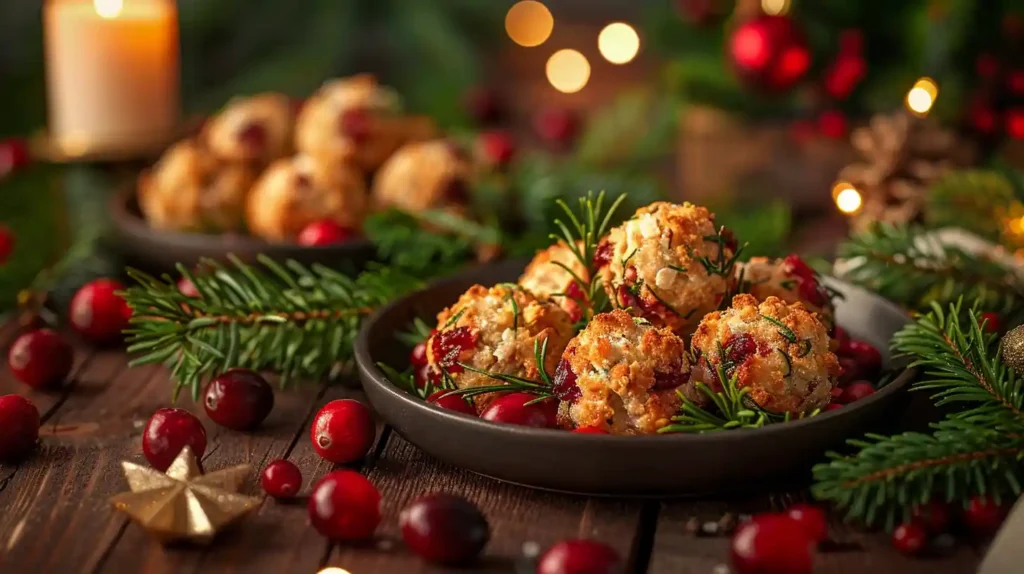 Top 5 Festive Cranberry Turkey Stuffing Balls Recipe Hands mixing ground turkey, stuffing, and cranberries to prepare Festive Cranberry Turkey Stuffing Balls