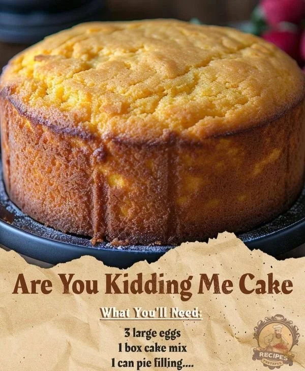 Delicious Are You Kidding Me Cake topped with colorful sprinkles.