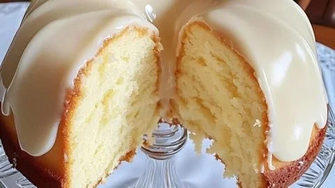 Delicious Slap Your Mama Pound Cake slice on a plate with a fork.