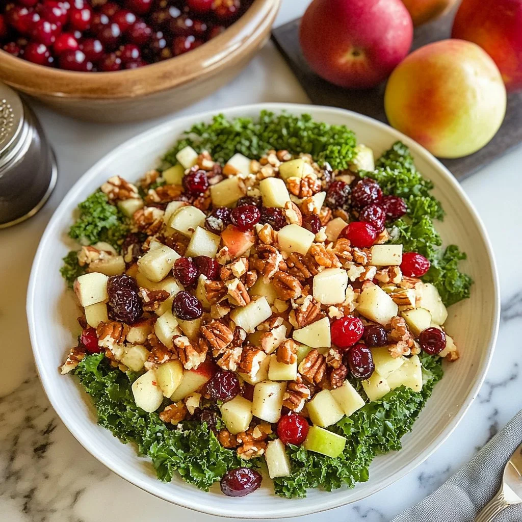Apple Cranberry Pecan Salad with fresh ingredients and vibrant colors