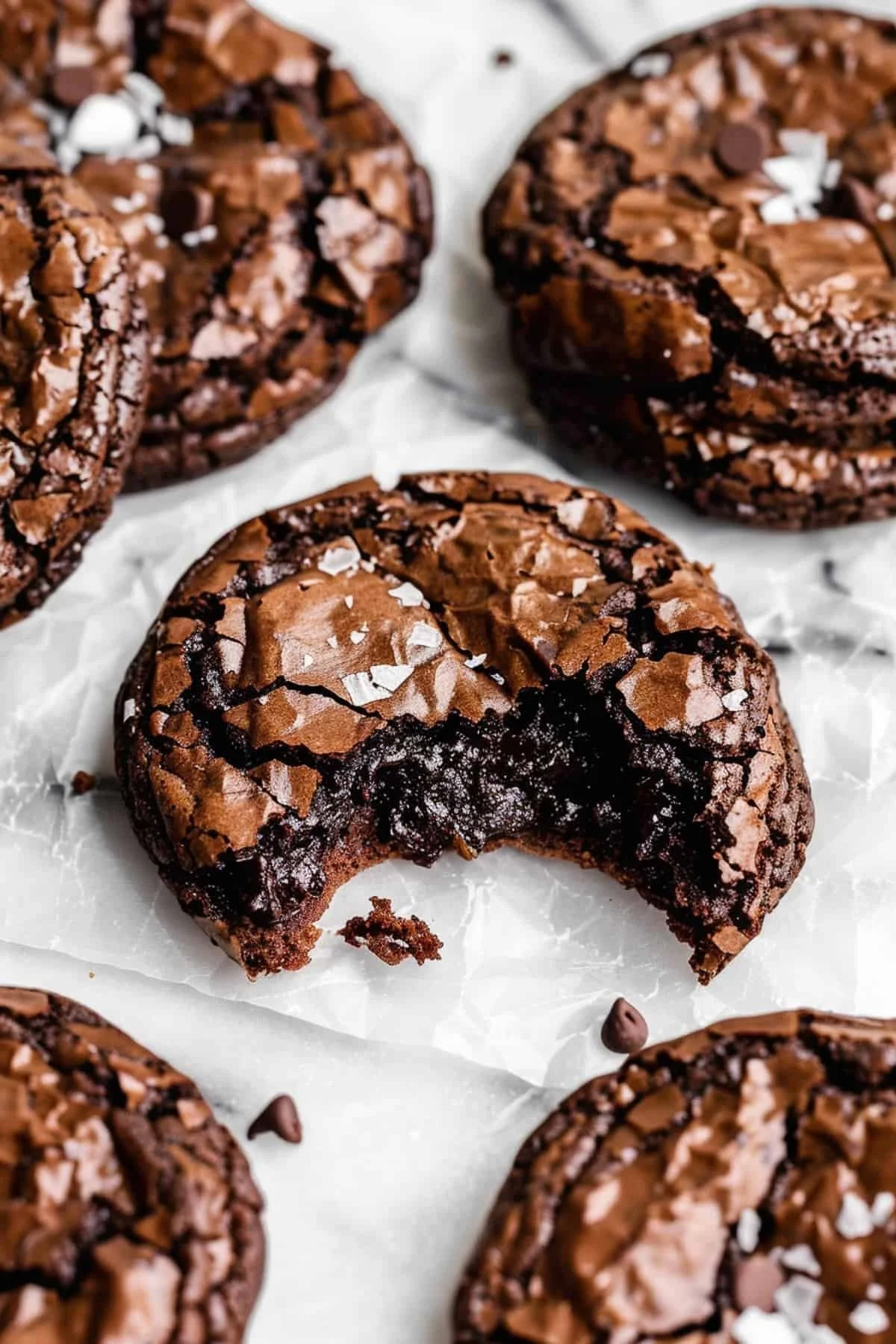 Delicious fudgy chewy brookies combining brownie and cookie textures.