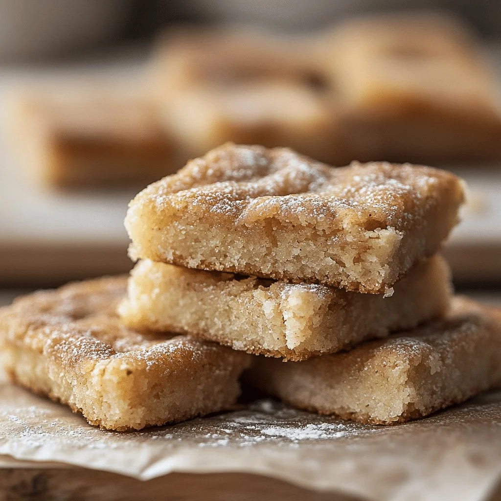 Delicious Honey Cinnamon Blondies freshly baked and served on a plate