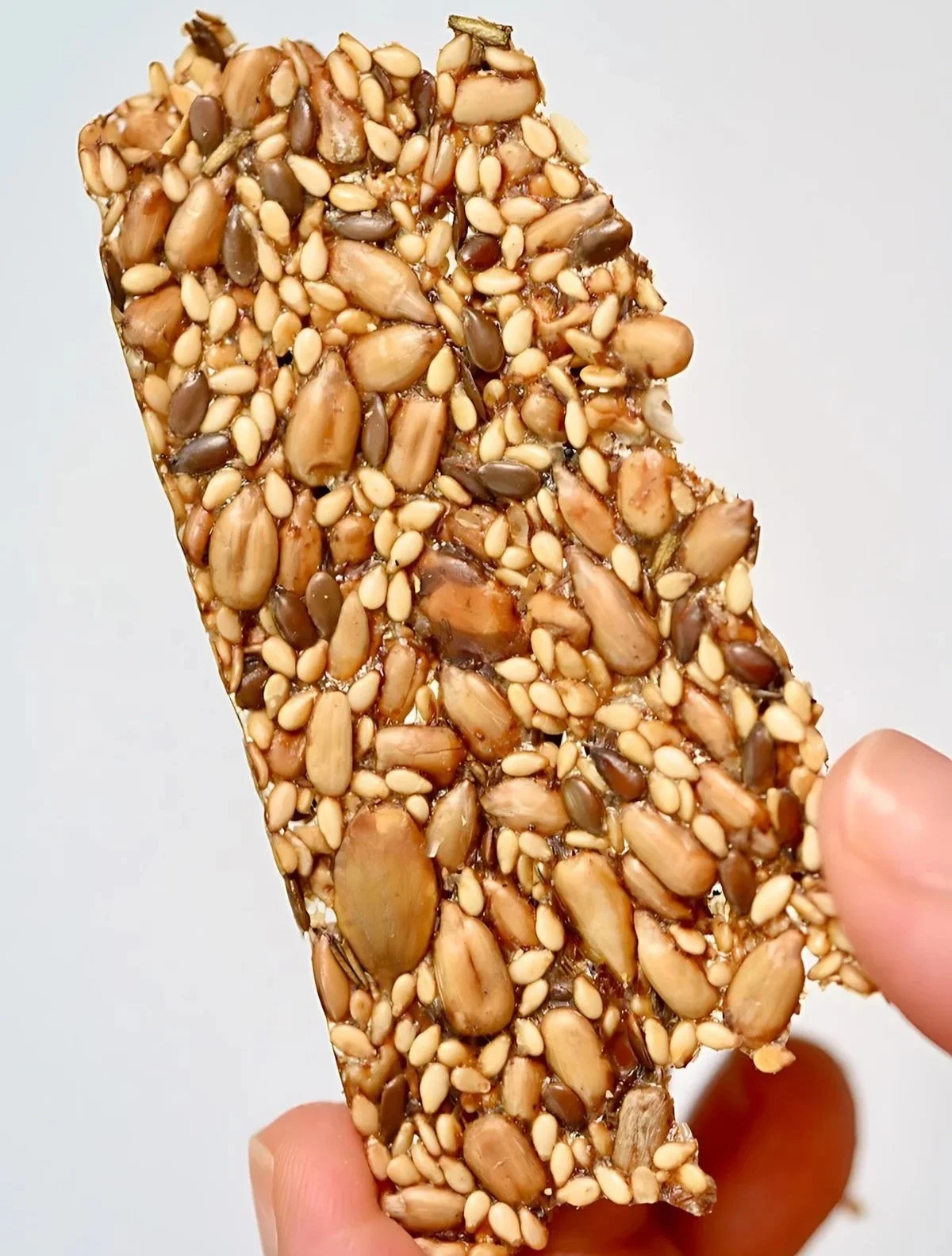 Crunchy homemade seed crackers recipe with nutritious ingredients